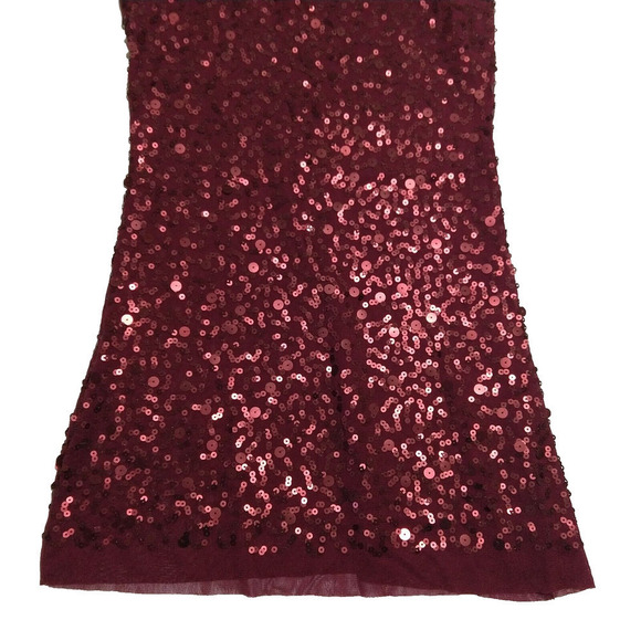 Vintage Y2K Max Studio Sequin Tank Top Size XS Sparkle Fairy Whimsygoth Maroon - Picture 3 of 6